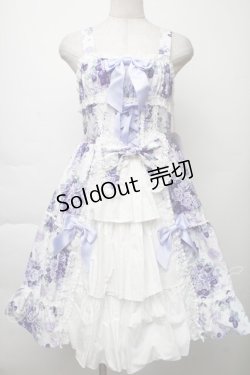 画像1: BABY,THE STARS SHINE BRIGHT / シュガーブーケ〜永遠の乙女の憧れ〜柄ジャンパースカートIII  ラベンダー S-25-11-28-1028-BA-OP-AS-ZS