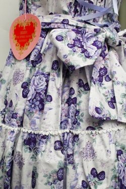 画像3: BABY,THE STARS SHINE BRIGHT / シュガーブーケ〜永遠の乙女の憧れ〜柄ジャンパースカートIII  ラベンダー S-25-11-28-1028-BA-OP-AS-ZS