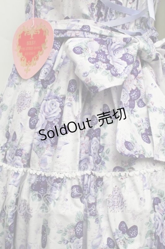 画像3: BABY,THE STARS SHINE BRIGHT / シュガーブーケ〜永遠の乙女の憧れ〜柄ジャンパースカートIII  ラベンダー S-25-11-28-1028-BA-OP-AS-ZS (3)