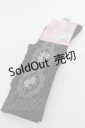 m petit by misako / ECAMOVKバラレースソックス  黒 S-25-11-28-1006-LO-ZA-AS-ZS