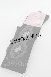 m petit by misako / ECAMOVKバラレースソックス  黒 S-25-11-28-1006-LO-ZA-AS-ZS