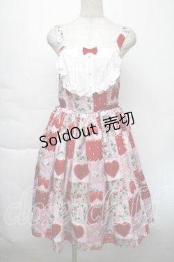 画像1: axes femme kawaii / ハピネスベリージャンスカ  ピンクｘ赤 S-25-11-28-1033-AX-OP-AS-ZS