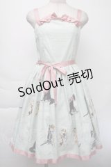 Innocent World / アンティークキャットジャストウエストジャンパースカート M ミント S-25-11-28-1035-IW-OP-AS-ZS