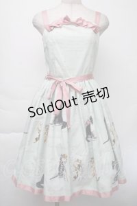 Innocent World / アンティークキャットジャストウエストジャンパースカート M ミント S-25-11-28-1035-IW-OP-AS-ZS