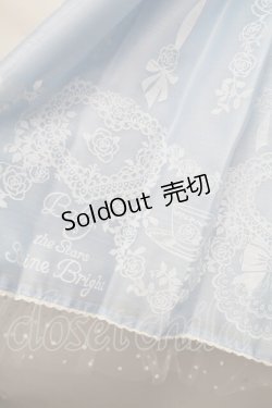 画像3: BABY,THE STARS SHINE BRIGHT / Sugar Rose Tea Timeプリントハートジャンパースカート  サックス S-25-11-28-1039-BA-OP-AS-ZS