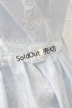 画像4: BABY,THE STARS SHINE BRIGHT / Sugar Rose Tea Timeプリントハートジャンパースカート  サックス S-25-11-28-1039-BA-OP-AS-ZS