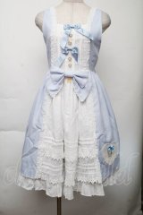 ALICE and the PIRATES / すずらんアップリケジャンパースカート  サックス S-25-11-28-1040-PA-OP-AS-ZS