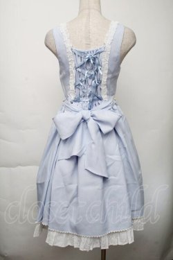 画像2: ALICE and the PIRATES / すずらんアップリケジャンパースカート  サックス S-25-11-28-1040-PA-OP-AS-ZS