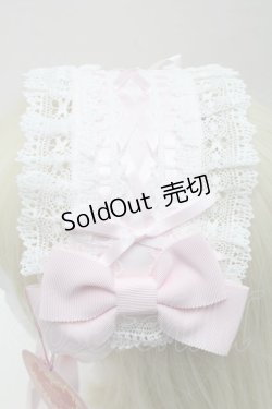 画像2: BABY,THE STARS SHINE BRIGHT / はしごレースのスピンドールヘッドドレス (綿サテン生地)  ピンク S-25-11-28-014-BA-AC-AS-ZS