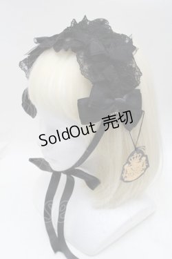 画像1: ALICE and the PIRATES / ビブリオフィリアヘッドドレス  黒 S-25-11-28-017-PA-AC-AS-ZS