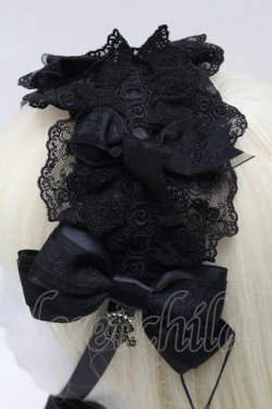 画像3: ALICE and the PIRATES / ビブリオフィリアヘッドドレス  黒 S-25-11-28-017-PA-AC-AS-ZS