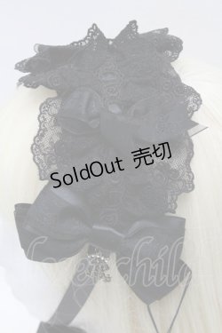 画像3: ALICE and the PIRATES / ビブリオフィリアヘッドドレス  黒 S-25-11-28-017-PA-AC-AS-ZS