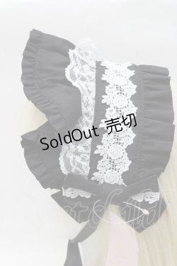 画像3: metamorphose / フリルブリム付ヘッドドレス  黒ｘ白 S-25-11-28-018-ME-AC-AS-ZS