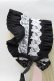 画像3: metamorphose / フリルブリム付ヘッドドレス  黒ｘ白 S-25-11-28-018-ME-AC-AS-ZS (3)