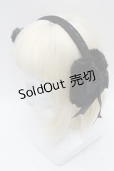 BABY,THE STARS SHINE BRIGHT / うさぎのイヤーマフ  黒 S-25-11-28-019-BA-AC-AS-ZS