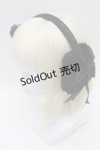 BABY,THE STARS SHINE BRIGHT / うさぎのイヤーマフ  黒 S-25-11-28-019-BA-AC-AS-ZS