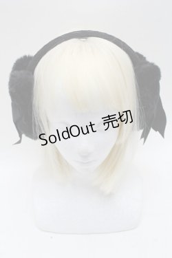 画像2: BABY,THE STARS SHINE BRIGHT / うさぎのイヤーマフ  黒 S-25-11-28-019-BA-AC-AS-ZS