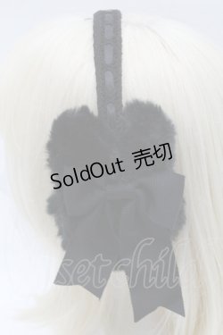 画像3: BABY,THE STARS SHINE BRIGHT / うさぎのイヤーマフ  黒 S-25-11-28-019-BA-AC-AS-ZS