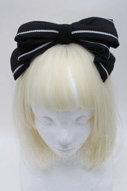 画像2: metamorphose / セーラーサイドリボンカチューシャ  黒 S-25-11-28-023-ME-AC-AS-ZS