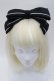 画像2: metamorphose / セーラーサイドリボンカチューシャ  黒 S-25-11-28-023-ME-AC-AS-ZS (2)