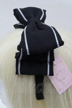 画像3: metamorphose / セーラーサイドリボンカチューシャ  黒 S-25-11-28-023-ME-AC-AS-ZS