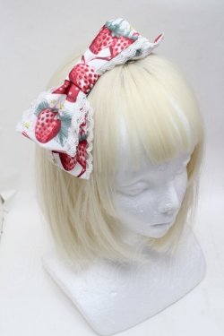 画像1: Angelic Pretty / Strawberry Dollカチューシャ  白 S-25-11-28-028-AP-AC-AS-ZS