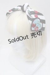 Angelic Pretty / Cherry Stampカチューシャ  黒ｘ白 S-25-11-28-029-AP-AC-AS-ZS