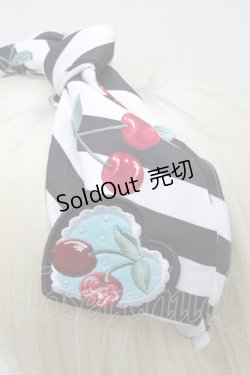 画像3: Angelic Pretty / Cherry Stampカチューシャ  黒ｘ白 S-25-11-28-029-AP-AC-AS-ZS