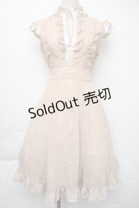 axes femme / シフォンノースリーブワンピース  ベージュ S-25-11-30-038-AX-OP-HR-ZS