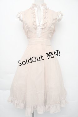 画像1: axes femme / シフォンノースリーブワンピース  ベージュ S-25-11-30-038-AX-OP-HR-ZS