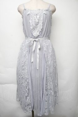 画像1: axes femme / モチーフレースキャミワンピース  サックス S-25-11-30-041-AX-OP-HR-ZS