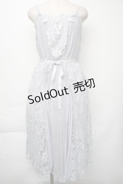 画像1: axes femme / モチーフレースキャミワンピース  サックス S-25-11-30-041-AX-OP-HR-ZS