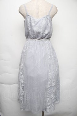 画像2: axes femme / モチーフレースキャミワンピース  サックス S-25-11-30-041-AX-OP-HR-ZS