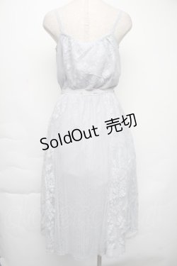 画像2: axes femme / モチーフレースキャミワンピース  サックス S-25-11-30-041-AX-OP-HR-ZS