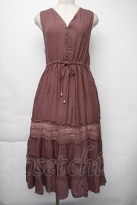 axes femme / ティアードワンピ  チャ S-25-11-30-043-AX-OP-HR-ZS