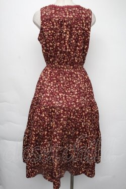 画像2: axes femme / ヴィンテージ花柄ワンピース  ワイン S-25-11-30-044-AX-OP-HR-ZS