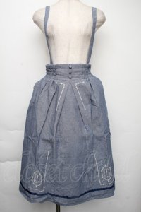 axes femme / miffy/刺繍サス付きスカート  紺 S-25-11-30-046-AX-SK-AS-ZS