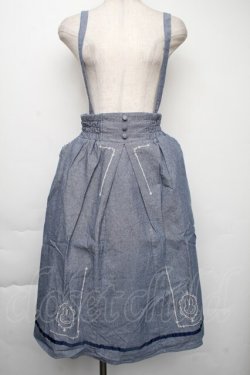 画像1: axes femme / miffy/刺繍サス付きスカート  紺 S-25-11-30-046-AX-SK-AS-ZS