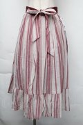 axes femme / 先染マルチストライプスカート  アカ S-25-11-30-048-AX-SK-AS-ZS