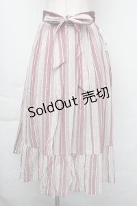 axes femme / 先染マルチストライプスカート  アカ S-25-11-30-048-AX-SK-AS-ZS