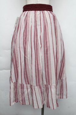 画像2: axes femme / 先染マルチストライプスカート  アカ S-25-11-30-048-AX-SK-AS-ZS