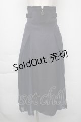 axes femme / センタージップロングスカート  紺 S-25-11-30-050-AX-SK-HR-ZS