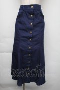 axes femme / センターボタンマーメイドスカート  紺 S-25-11-30-051-AX-PA-HR-ZS