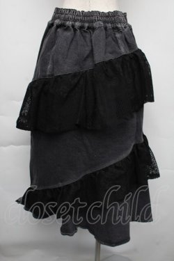 画像2: axes femme Nostalgic / デニムエスカルゴスカート  グレー S-25-11-30-055-LO-SK-HR-ZS