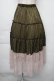 画像1: axes femme / 裾レースティアードスカート  カーキ S-25-11-30-056-AX-OP-HR-ZS (1)