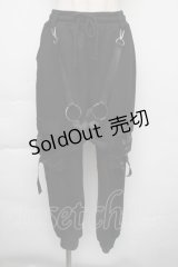 KRY CLOTHING / ハーネス付きスウェットパンツ  黒 S-25-11-30-058-EL-PA-HR-ZS