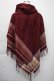 画像2: axes femme / サイドラインポンチョ  ワイン S-25-11-30-060-AX-TO-HR-ZS (2)
