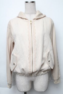 画像1: axes femme / ジャカード織ブルゾン  ベージュ S-25-11-30-009-AX-TO-HR-ZS