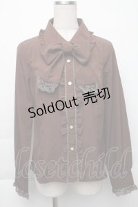 中国ロリータ / ブラウス  ブラウン S-25-11-30-015-LO-TO-AS-ZS
