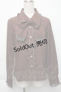 画像1: 中国ロリータ / ブラウス  ブラウン S-25-11-30-015-LO-TO-AS-ZS
